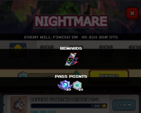 Milestone Chests Rewards: Nightmare Dungeon Tickets and Pass Points